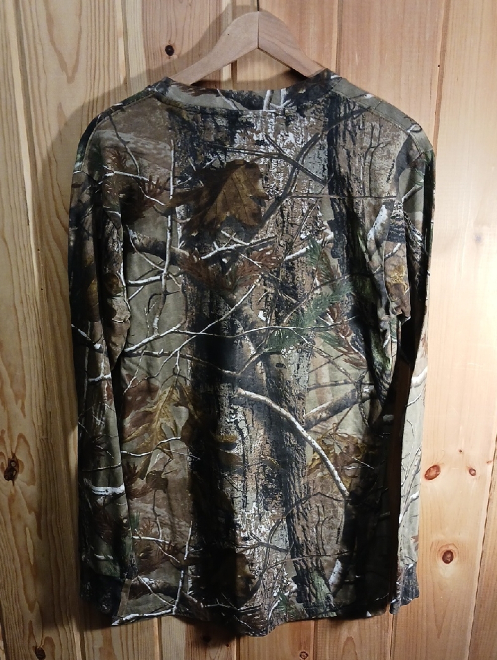 Cabela's RealTree Long Sleeve Tee Shirt with  Hoffman Estates Silk Screen - Picture 4 of 5